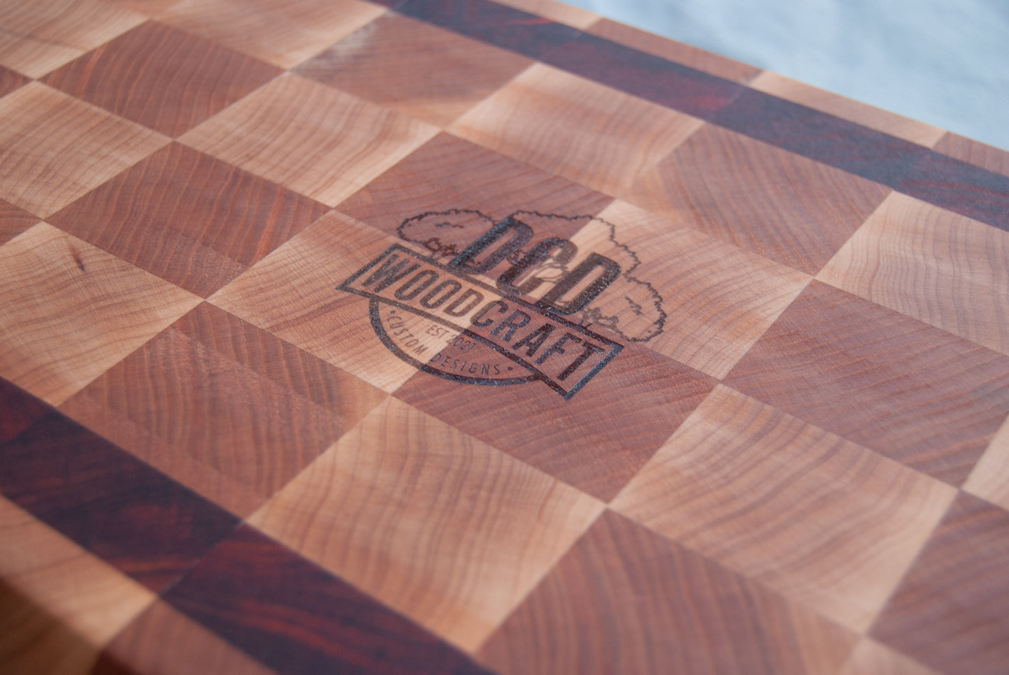 Endgrain Cutting Board - Cherry, Maple, and Walnut